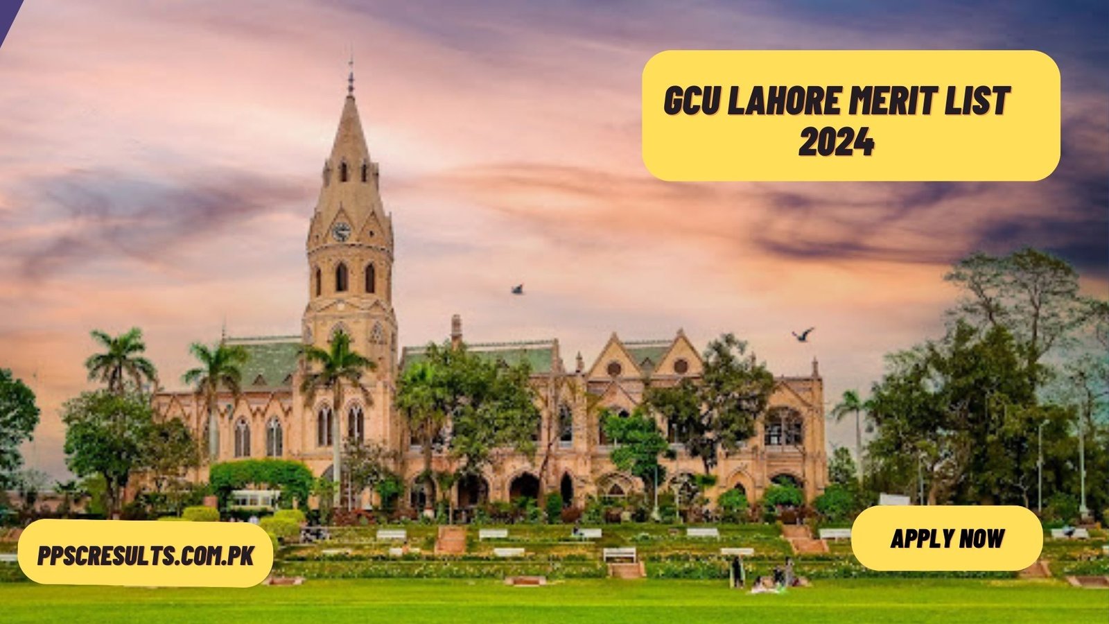 GCU Lahore Merit List 2024 BA, MA, BSc, MSc, BS @gcu.edu.pk
