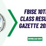 Federal Board 10th Class Result Gazette 2024 Download