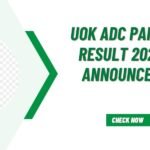 UOK ADC Part 1 Result 2024 Announced ADC Part II & BA