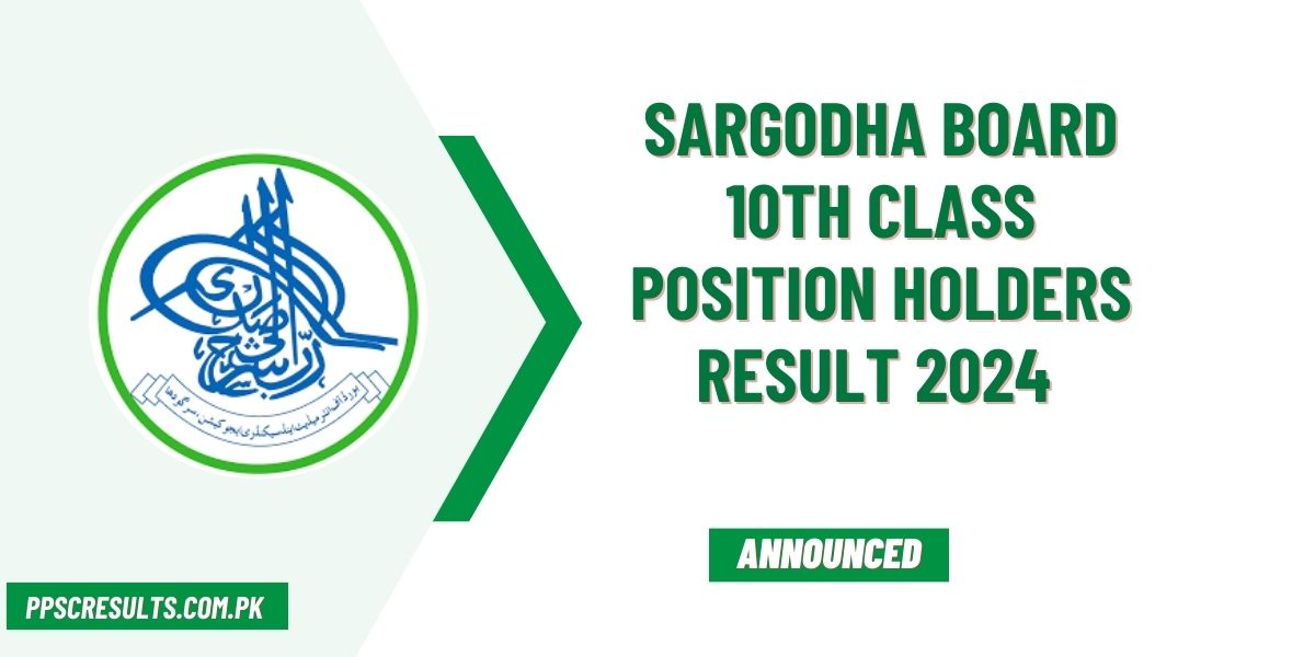 BISE Sargodha Board 10th Class Position Holders Result 2024