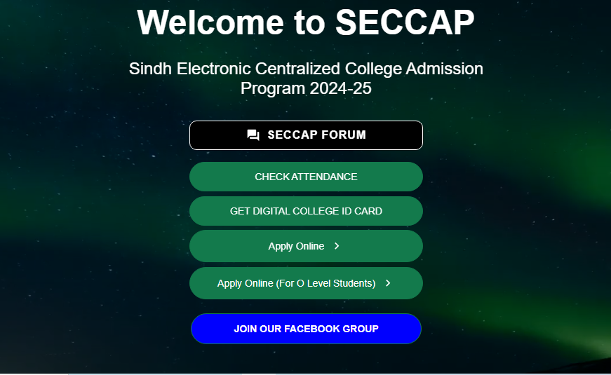 SECCAP 2024 Form 1st Year Admission Registration 