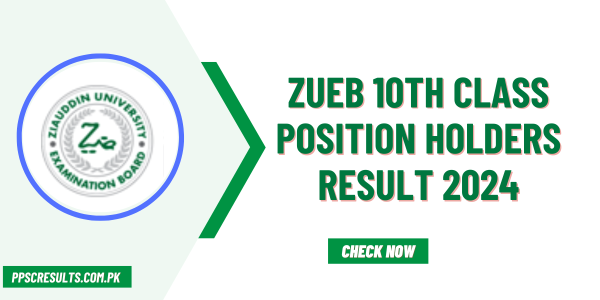 ZUEB 10th Class Position Holders Result 2024