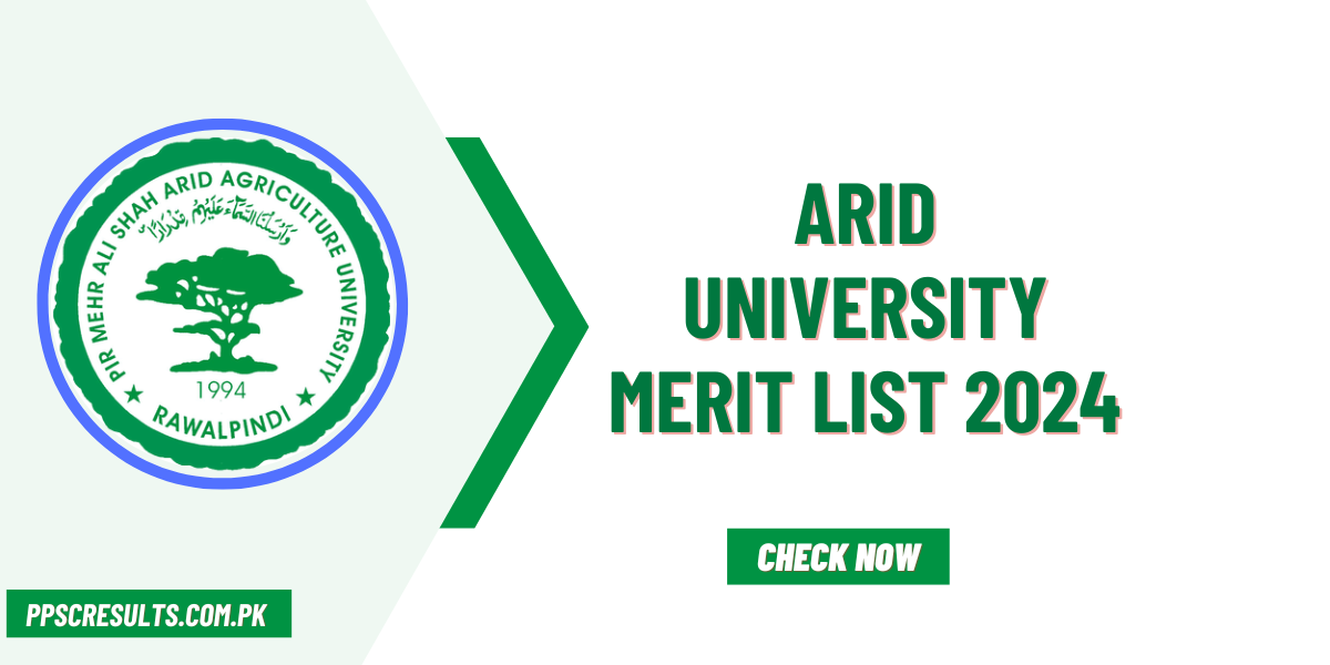 Arid University Merit List 2024