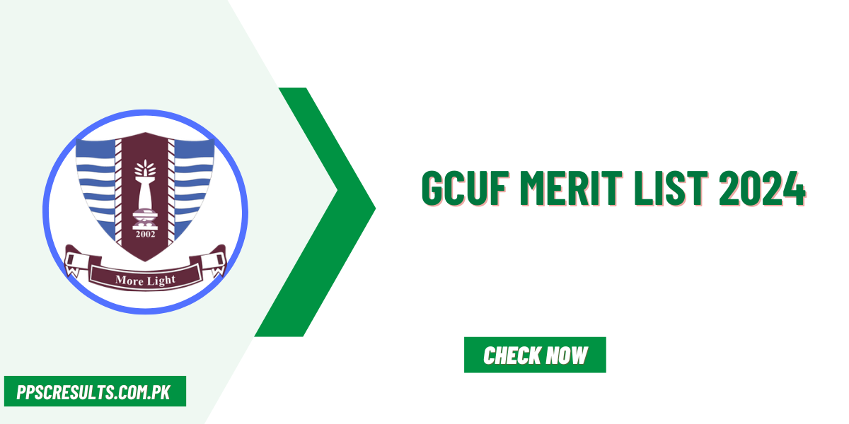 GCUF Merit List 2024