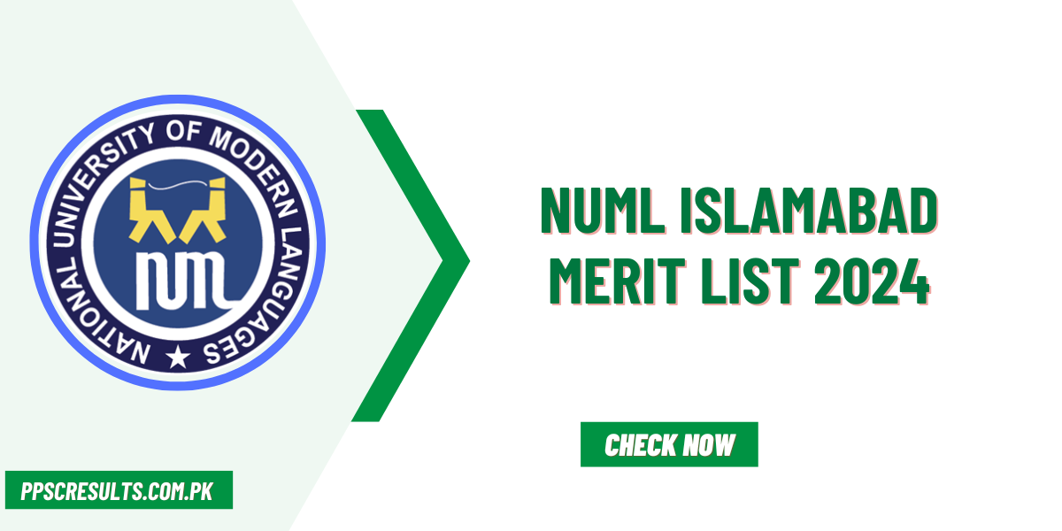 Numl islamabad Merit List 2024