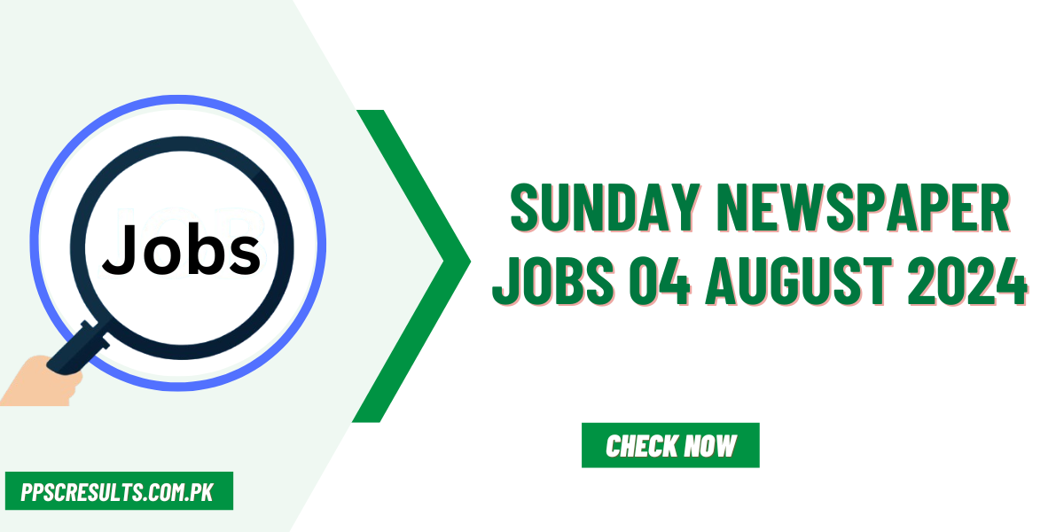 Sunday Newspaper Jobs 04 August 2024