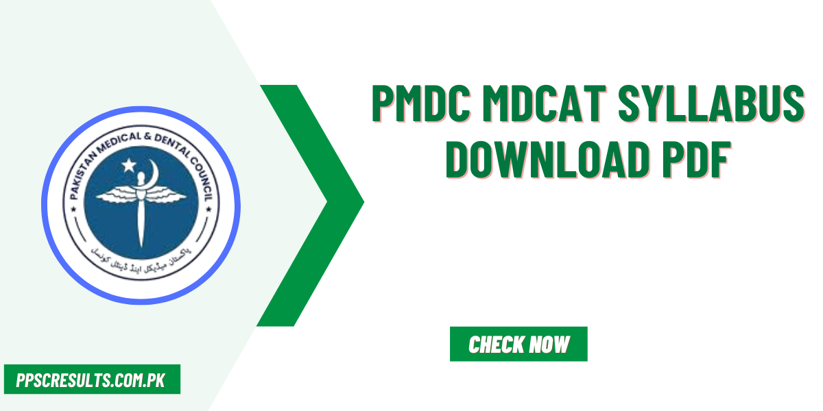 PMDC MDCAT Syllabus Download PDF