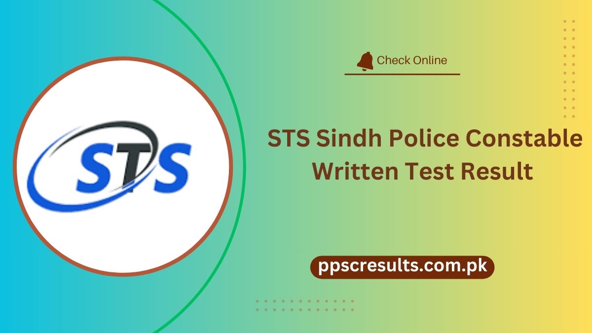 STS Sindh Police Constable Written Test Result 2024 Merit List