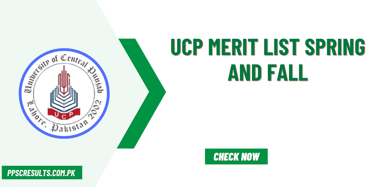 UCP Merit List Spring And Fall