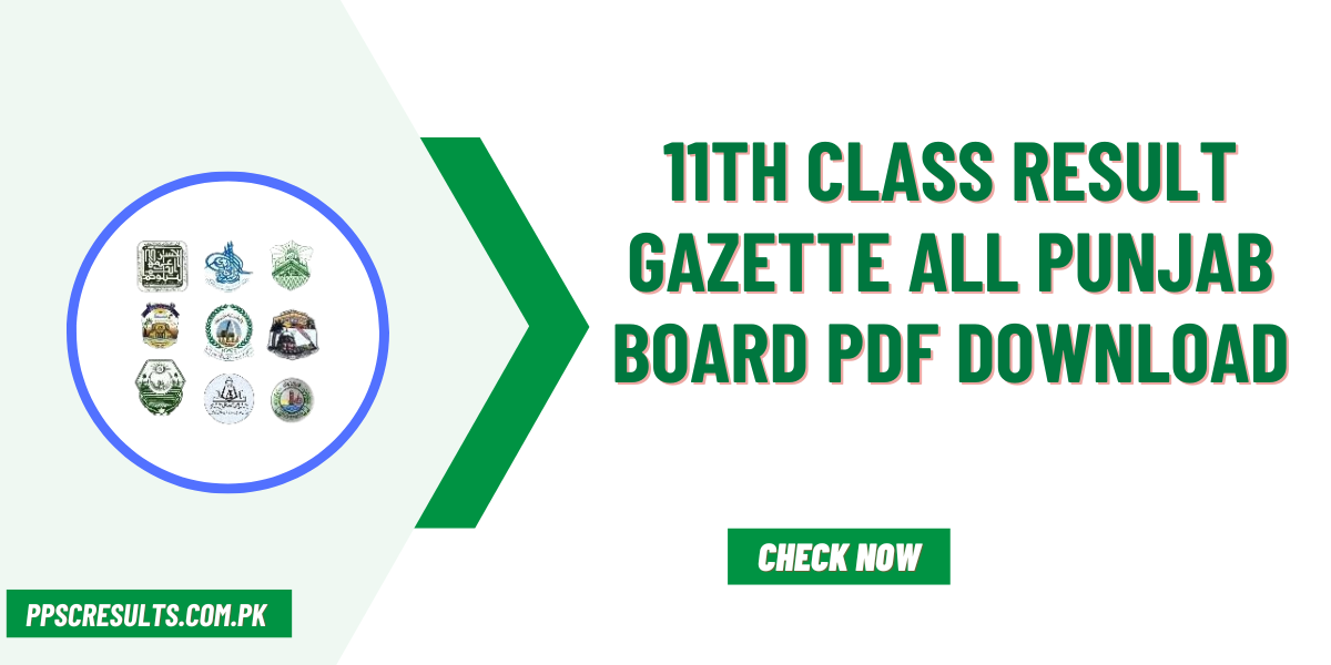 11th Class Result Gazette All Punjab Board PDF Download